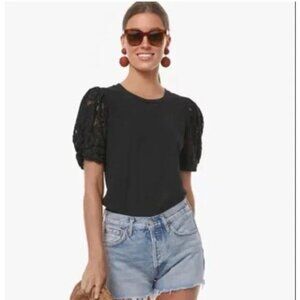 Tuckernuck Pomander Place Lace Vesty Top Black Medium